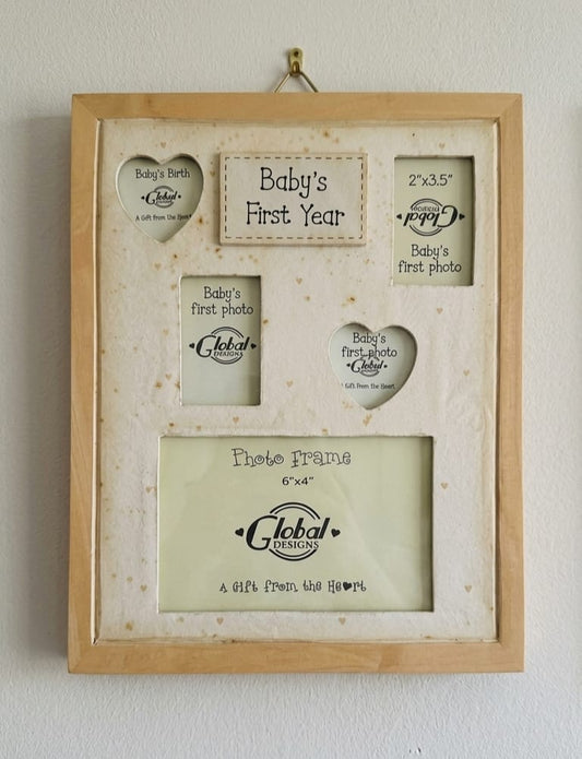 Baby's First Year Frame - Beige