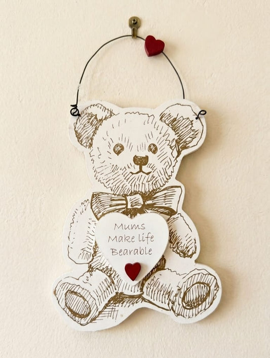 Teddy - Mum Plaque