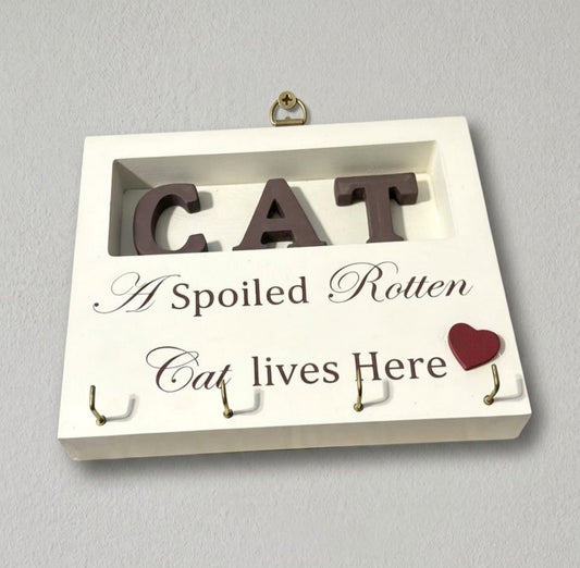 A Spoiled Rotten Cat Collar & Key Holder